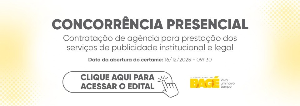 Concorrência Presencial - Serviços de Publicidade Institucional e Legal