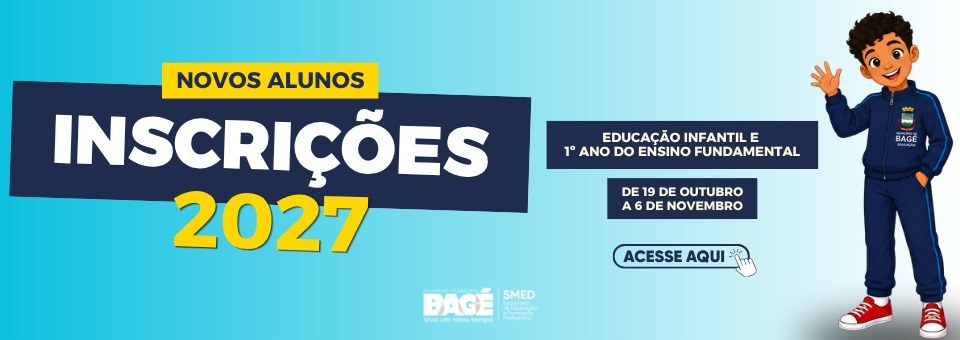Inscrições para o ano letivo de 2027
