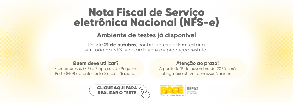 Nota Fiscal de Serviço eletrônica Nacional - NFS-e