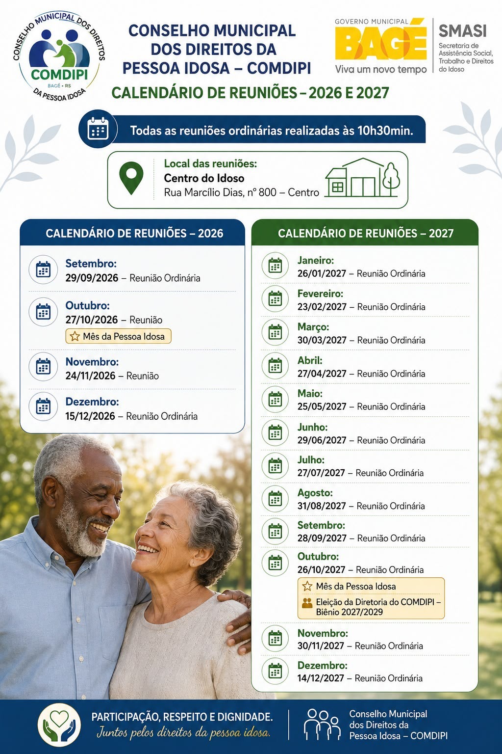 COMDIPI divulga calendário de reuniões para 2026/2027