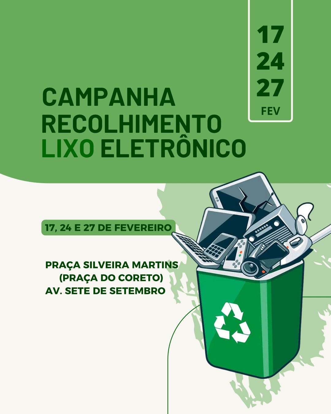 Campanha para recolhimento de lixo eletrônico ocorre neste mês