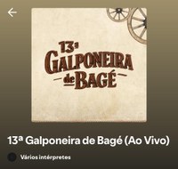 Canções da 13ª Galponeira já estão disponíveis no Spotify