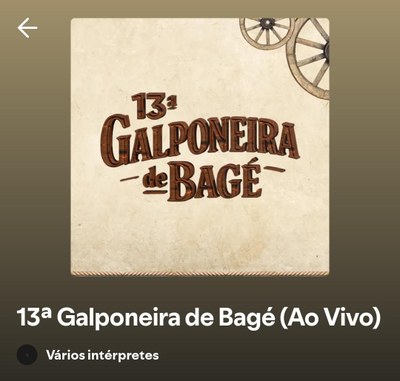 Canções da 13ª Galponeira já estão disponíveis no Spotify