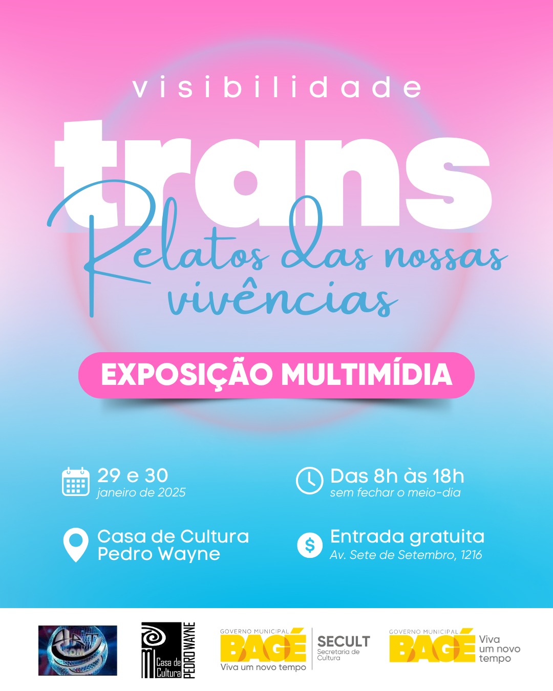 Casa de Cultura Pedro Wayne recebe exposição sobre Visibilidade Trans