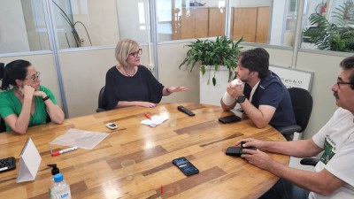 Coordenadora de Relações Institucionais atualiza sobre andamento da obra do Centro Avançado de Perícias de Bagé