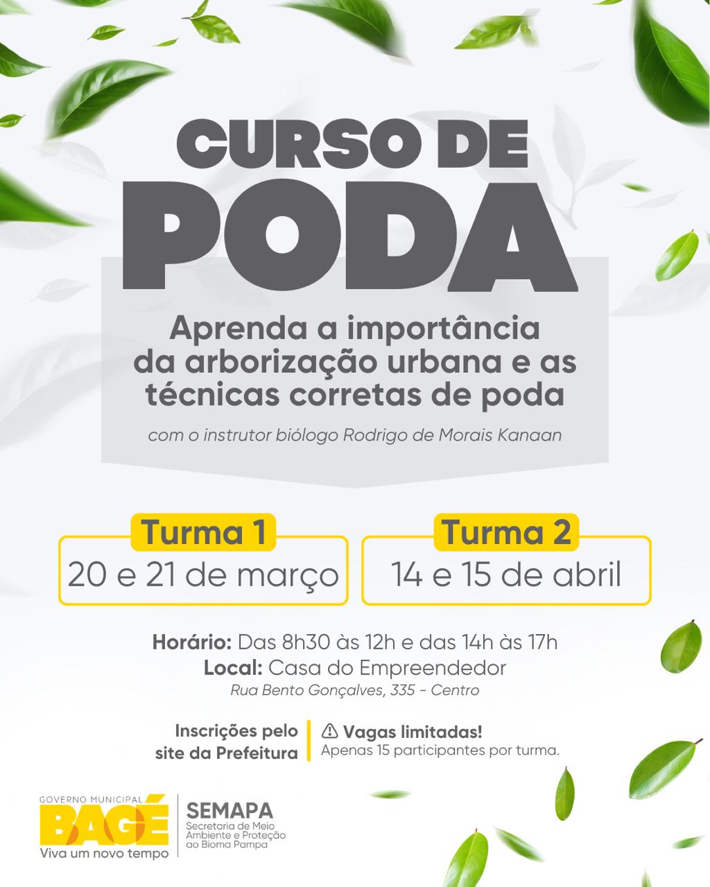 CURSO DE PODA: INSCREVA-SE AQUI