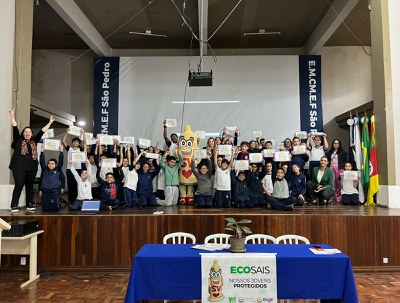 Ecosais forma 100 alunos na Escola cívico-militar São Pedro