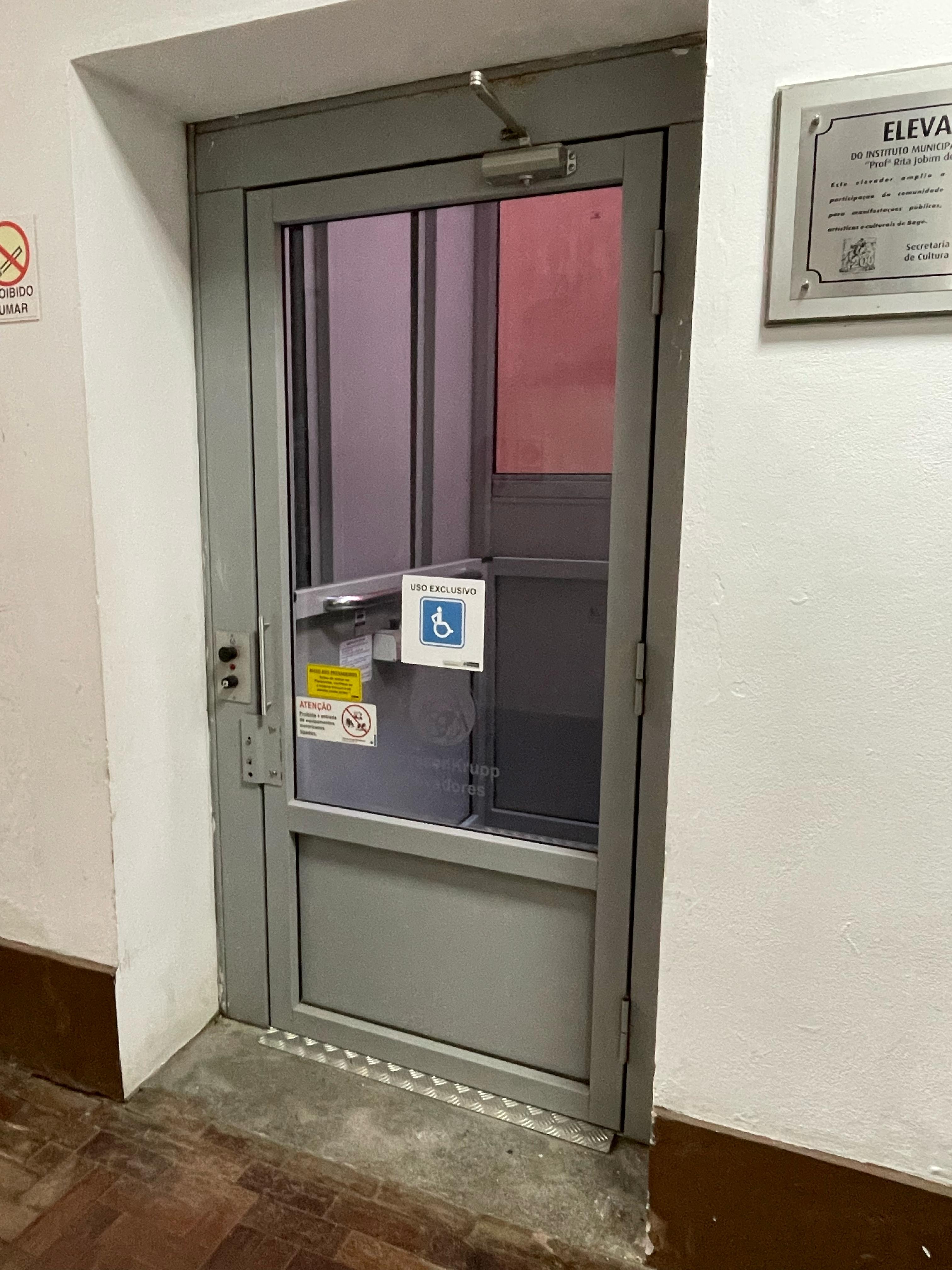 Elevador do Imba é reativado e amplia inclusão na cultura em Bagé
