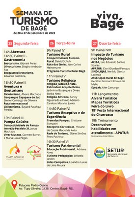 Encontro de Turismo de Bagé inicia na segunda-feira (25)