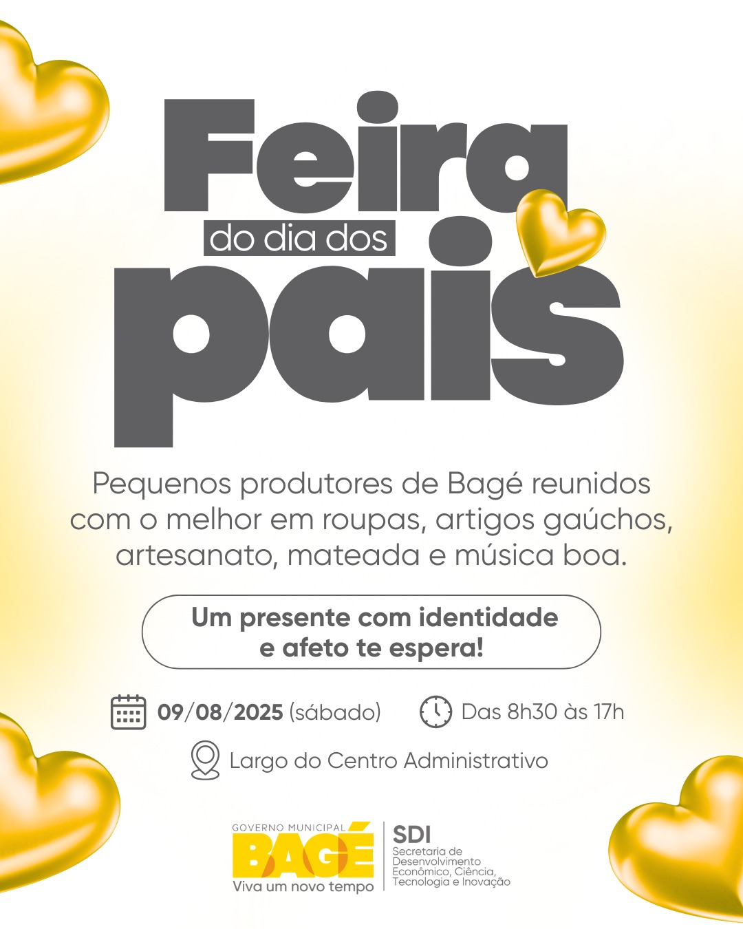 Feira do Dia dos Pais no largo do Centro Administrativo