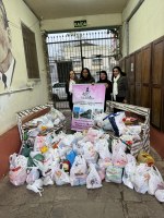 Mais de meia tonelada de alimentos é entregue à Vila Vicentina e José e Auta Gomes