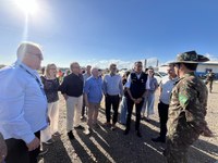 Ministro Waldez Góes visita obras da Barragem da Arvorezinha e reforça garantia de recursos para Bagé