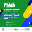 Município realiza audiência sobre Política Pública Aldir Blanc