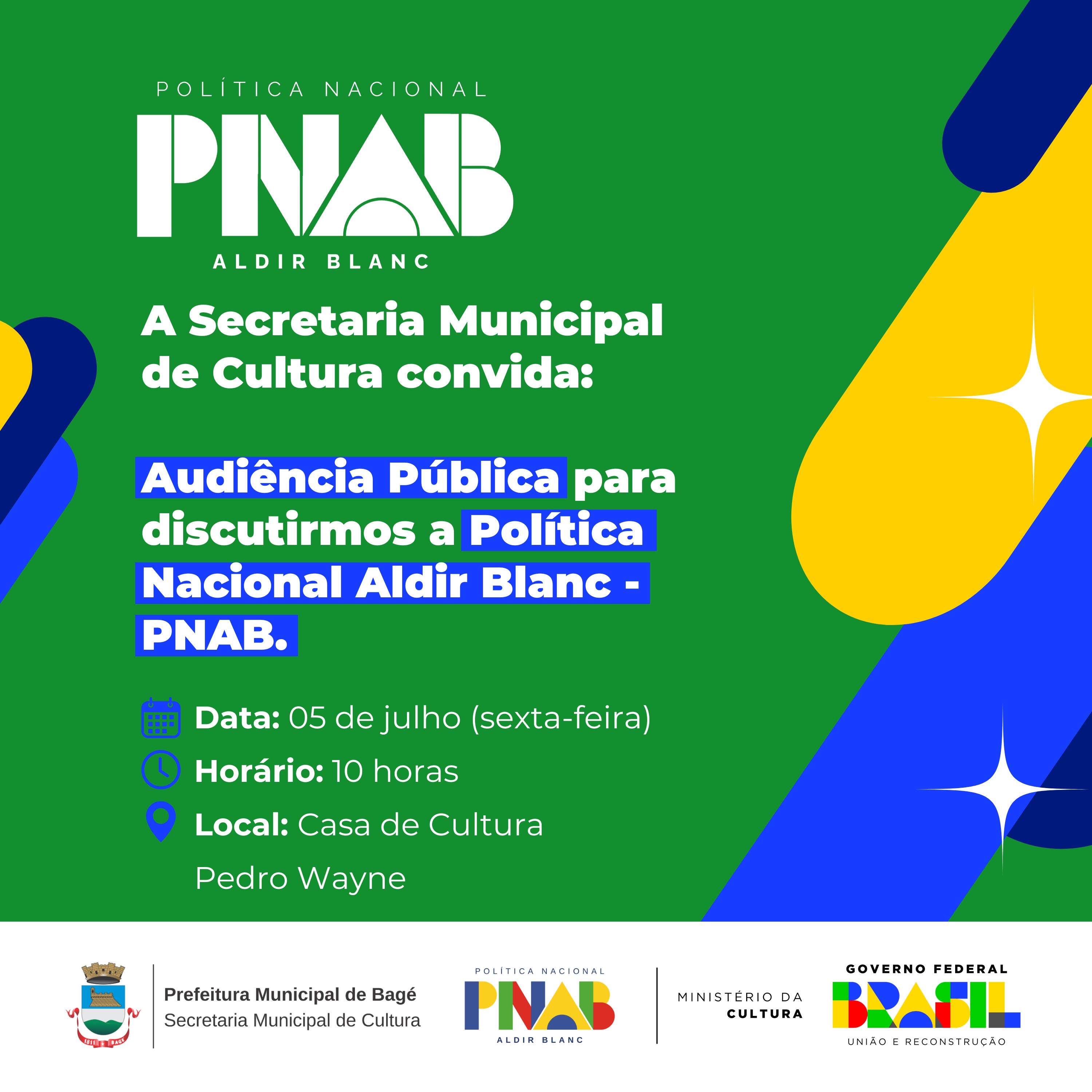 Município realiza audiência sobre Política Pública Aldir Blanc