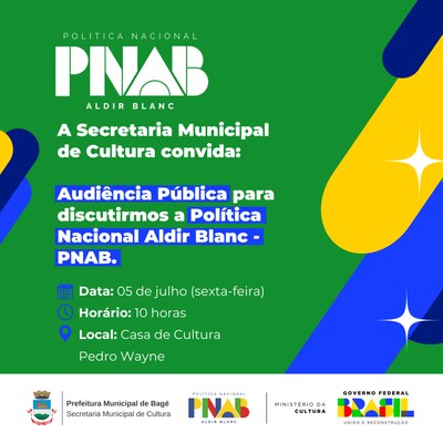 Município realiza audiência sobre Política Pública Aldir Blanc