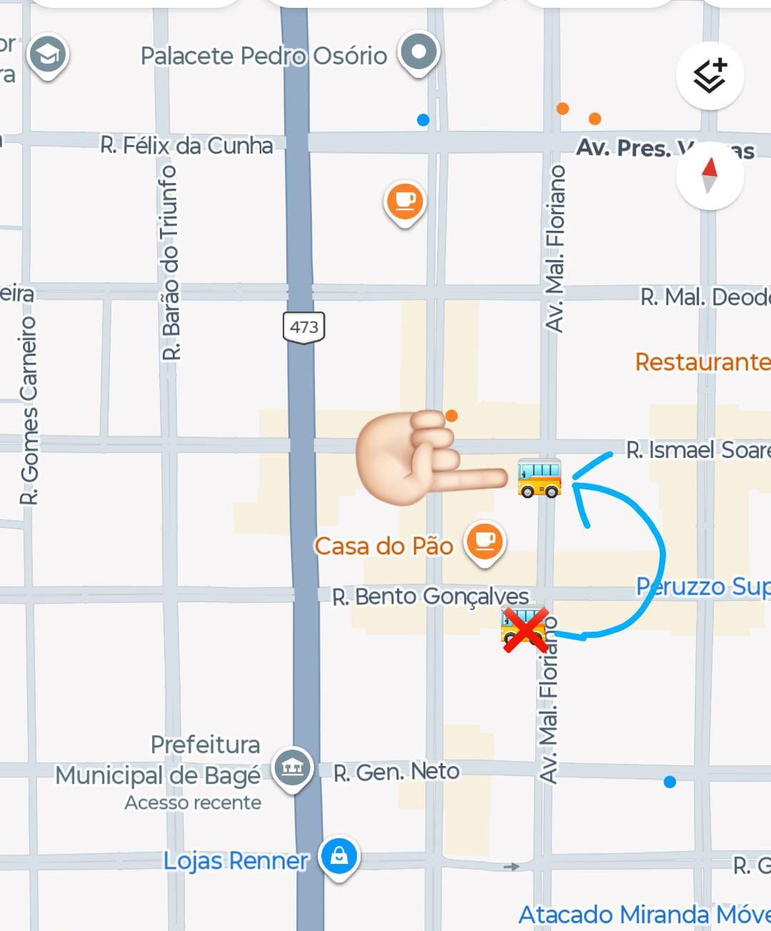 Parada de ônibus da Avenida Marechal Floriano será realocada nesta quinta-feira (29)