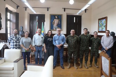 Prefeito recebe novo Comandante do Batalhão de Lages, responsável pela obra da Barragem da Arvorezinha