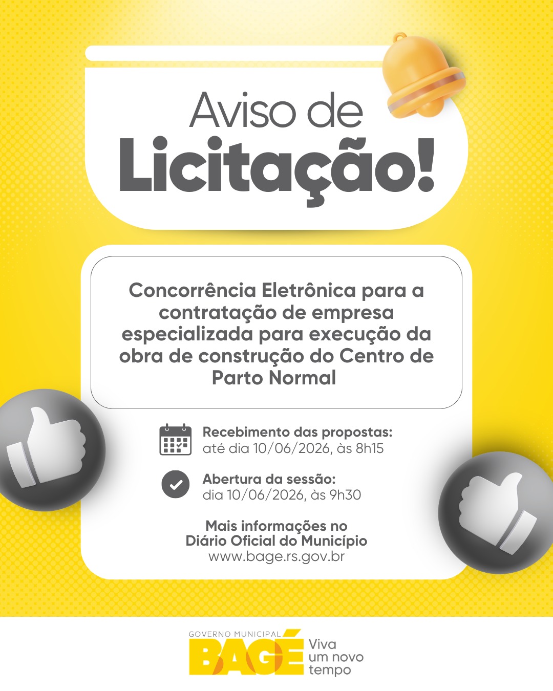 Prefeitura abre concorrência eletrônica para obras do Centro de Parto Normal