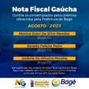Premiados do Nota Fiscal Gaúcha no mês de Agosto
