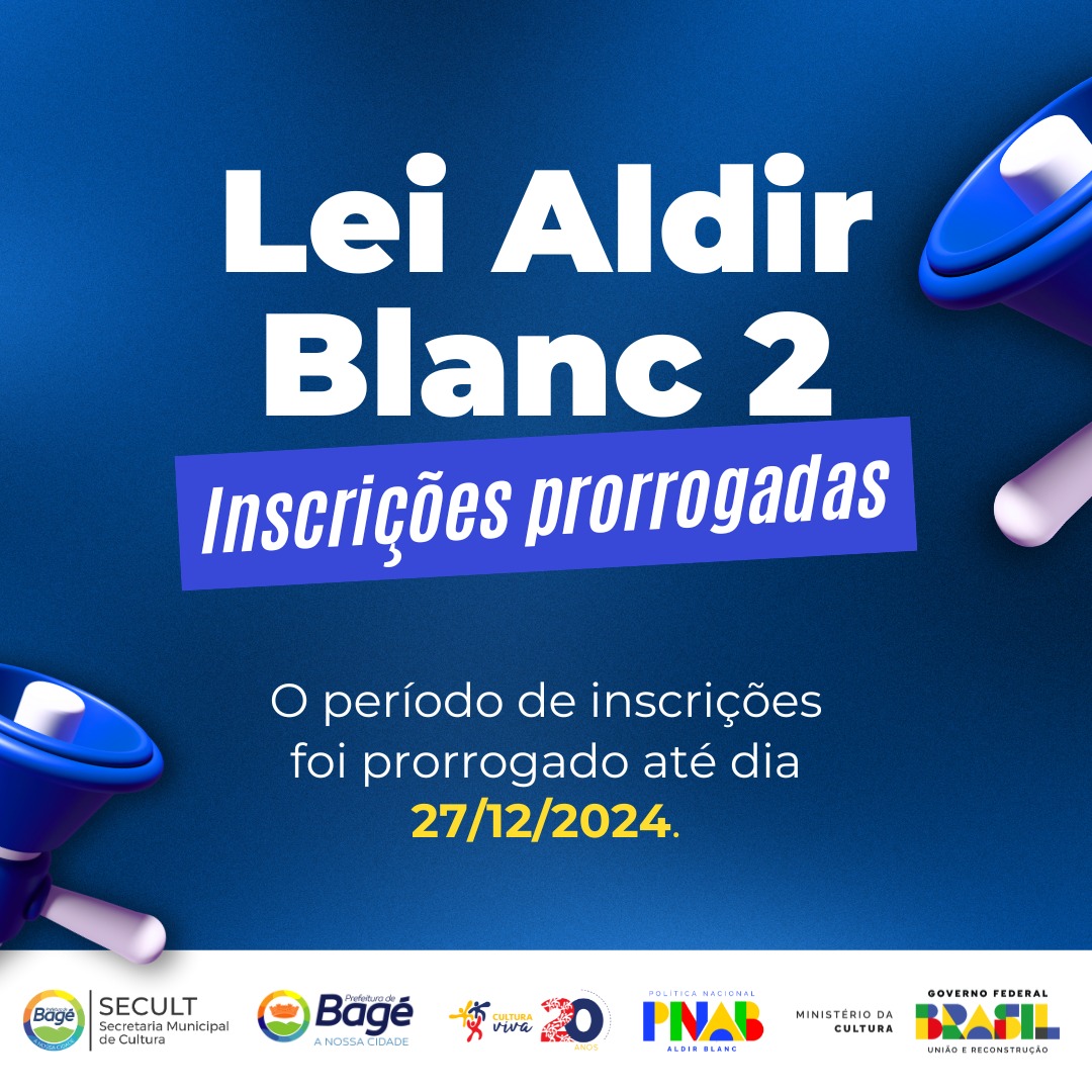 Prorrogado prazo de inscrições para a Lei Aldir Blanc II