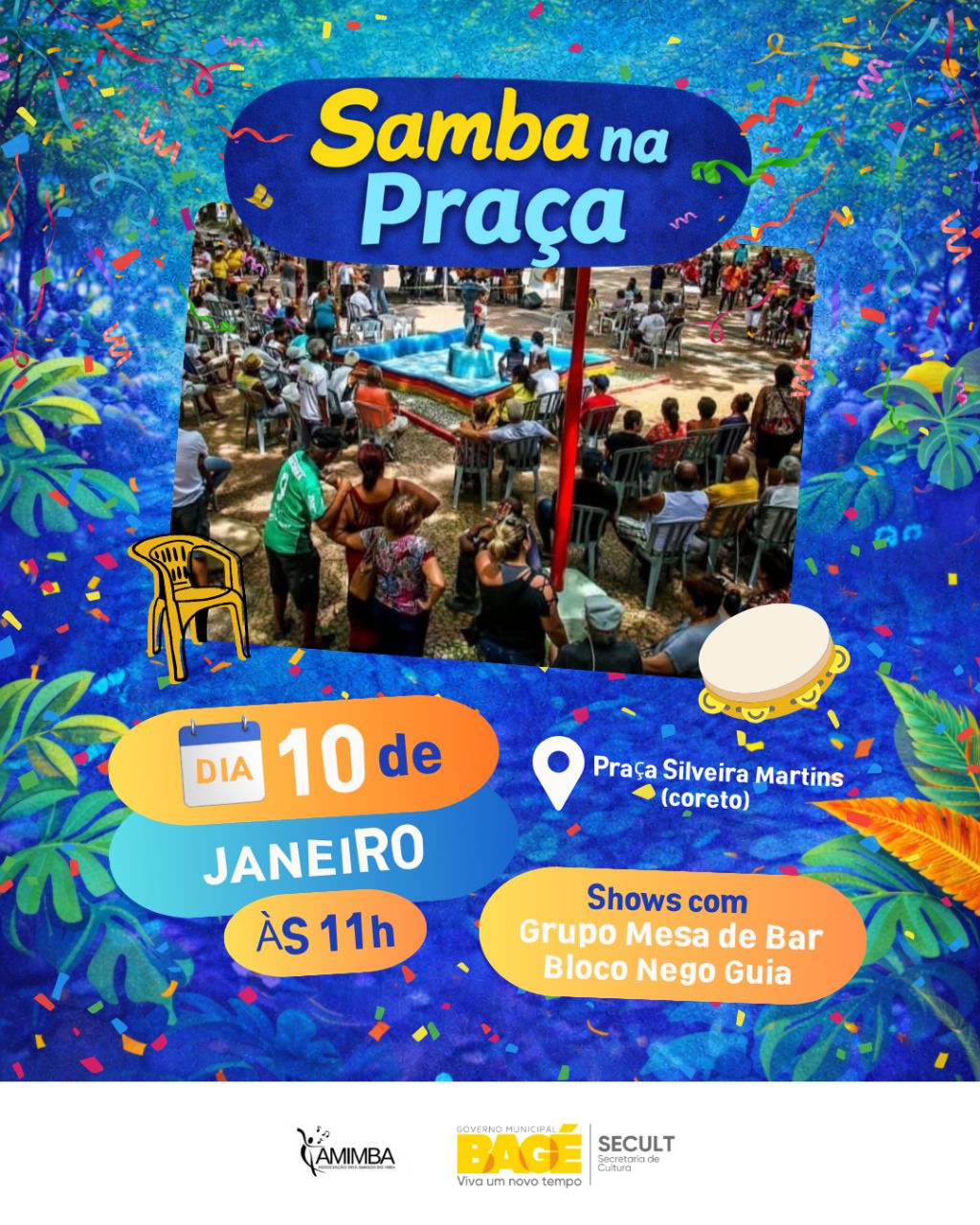 Samba na praça retorna no sábado