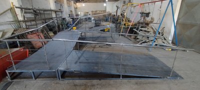 Seinfra prepara rampa de acessibilidade para a praça de Esportes