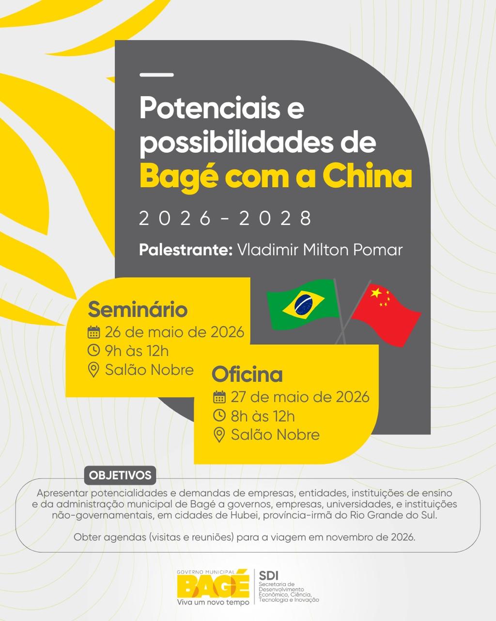 Seminário debate relações e investimentos de Bagé com a China
