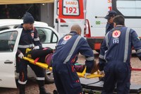 Simulado de acidente movimenta forças de segurança e saúde na Praça Santos Dumont