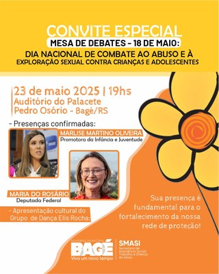 Smasi convida para debates sobre o Combate ao Abuso e à Exploração Sexual de crianças e adolescentes