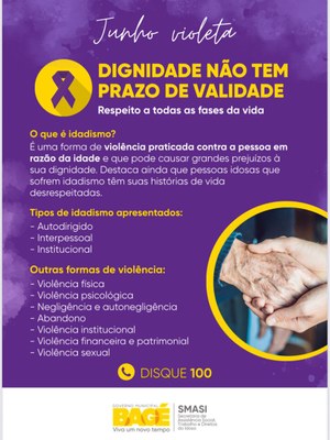 SMASI lança programação do Junho Violeta com ações de prevenção à violência e valorização da pessoa idosa